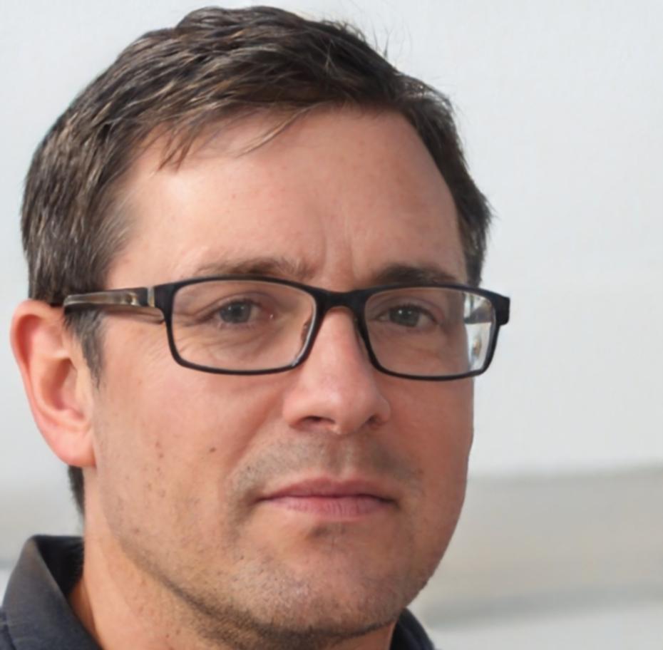 Portrait of satisfied client sharing positive SEO service experience